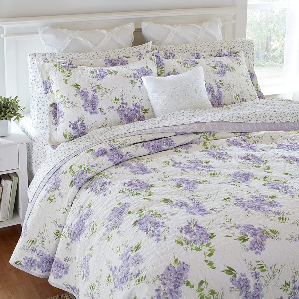 LAURA ASHLEY ローラアシュレイ Keighley ライラック キルトセット パープル